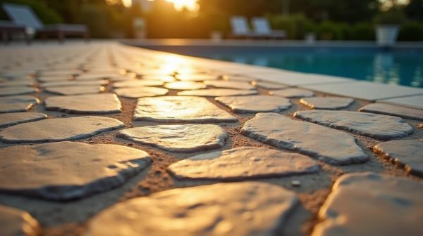 La qualité et le design des dalles de piscine en pierre reconstituée