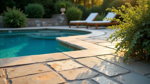 La qualité et le design des dalles de piscine en pierre reconstituée